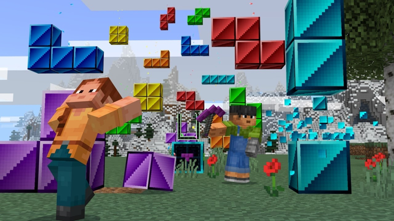 Bloklar bir araya geliyor: Minecraft ve Tetris güçlerini birleştirdi!