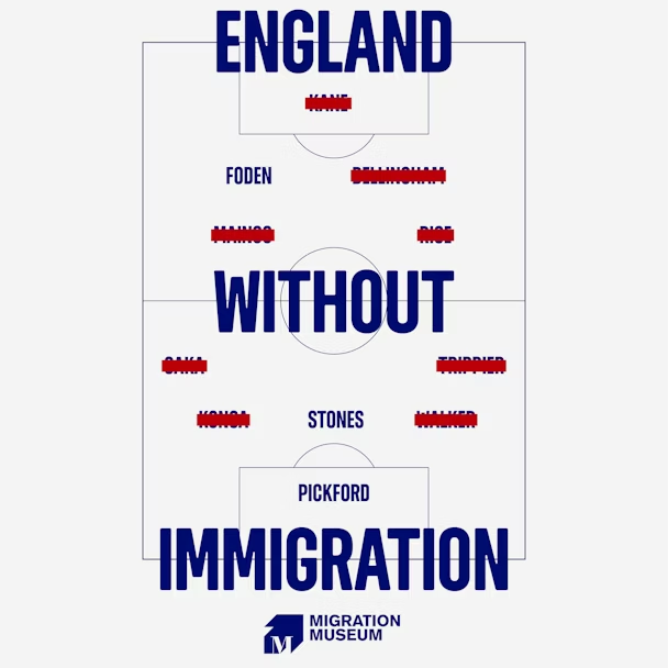 Göçmenler olmasaydı İngiltere Milli Futbol Takımı nasıl görünürdü?