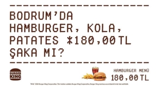 Bodrum'da hamburger, kola, patates 180 TL… Şaka mı?